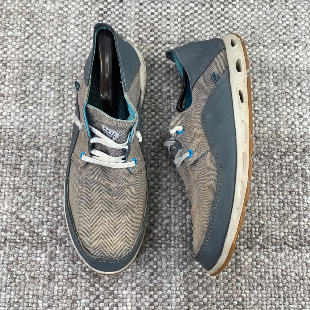 Columbia PFG Bahama Vent Boat Shoes Mens 12 Grey Blue BM0099-053